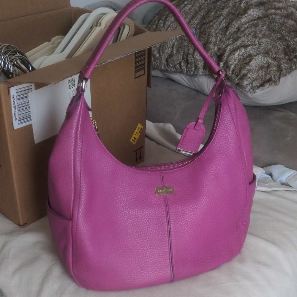 🍇 Cole Haan Hobo Bag LEATHER Purse Shoulder - Picture 2 of 14